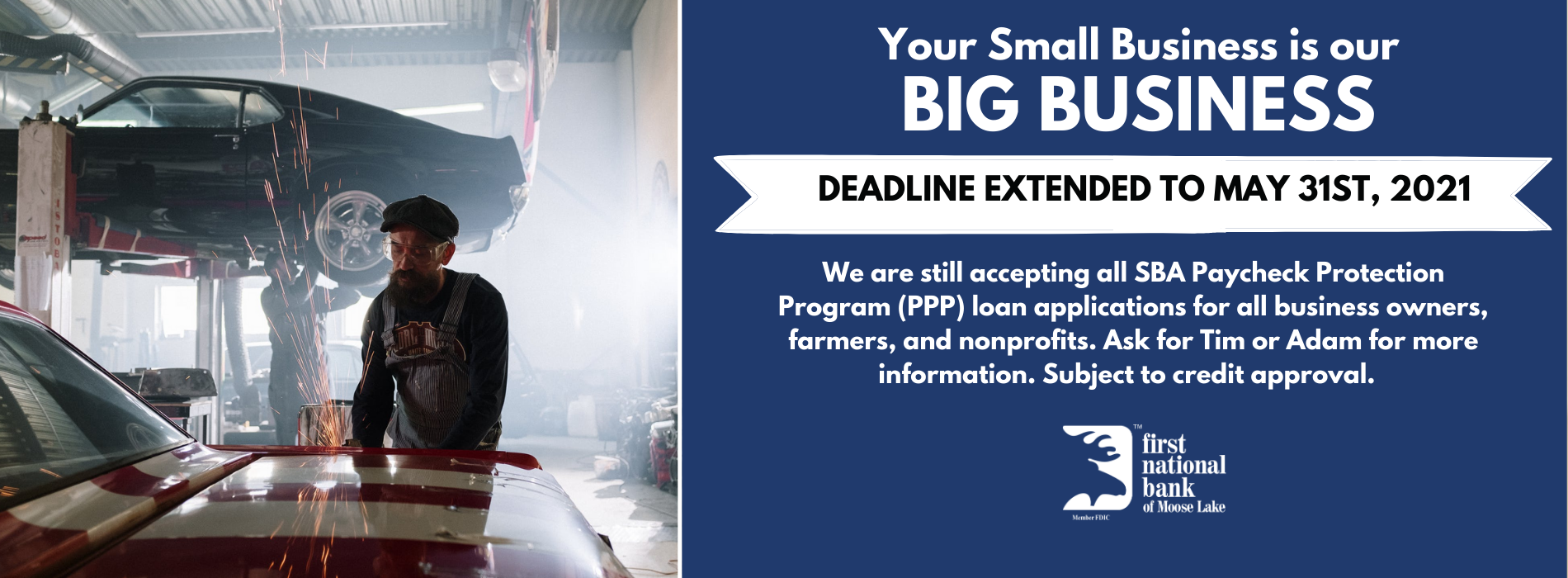 PPP loan ad extended deadline til 5-31-2021