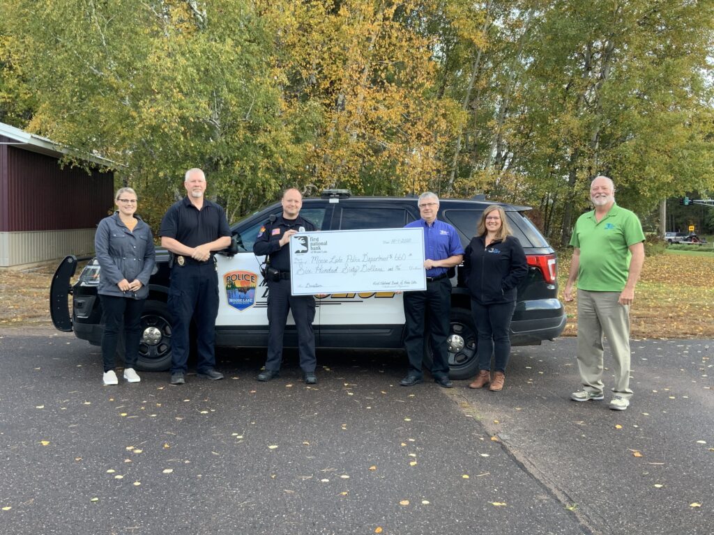 donation check to Moose Lake Police Department