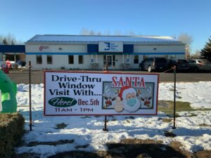 Branch Office and Santa Visit sign