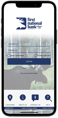 FNB Moose Lake Mobile App on phone